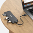 Хаб (разветвитель) Type-C - HDMI 4K 60Hz, 3 х USB 3.0, Type-C PD 100W с картридером SD и MicroSD Ugreen CM314 серый