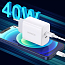 Зарядное устройство сетевое с двумя Type-C 40W 3А Ugreen CD243 (быстрая зарядка PD 3.0, QC 3.0) белое
