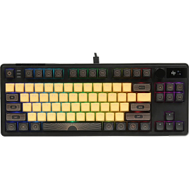 Клавиатура беспроводная Bluetooth Dark Project KD87A (G3ms Moonstone Switch) механическая с подсветкой игровая черно-бежевая