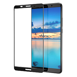 Защитное стекло для Huawei Mate 10 на весь экран противоударное черное