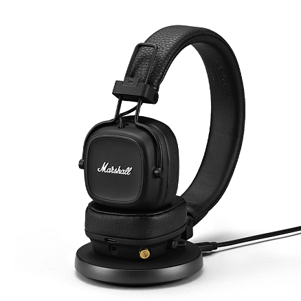 Наушники беспроводные Bluetooth Marshall Major IV накладные с микрофоном черные