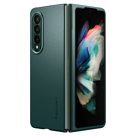 Чехол для Samsung Galaxy Z Fold 3 пластиковый ультратонкий Spigen Air Skin зеленый