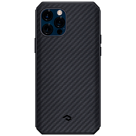Чехол для iPhone 12 Pro гибридный для экстремальной защиты Pitaka MagEZ Pro 2 черно-серый