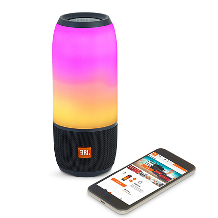 Портативная колонка JBL Pulse 3 с разноцветной подсветкой и с защитой от воды черная