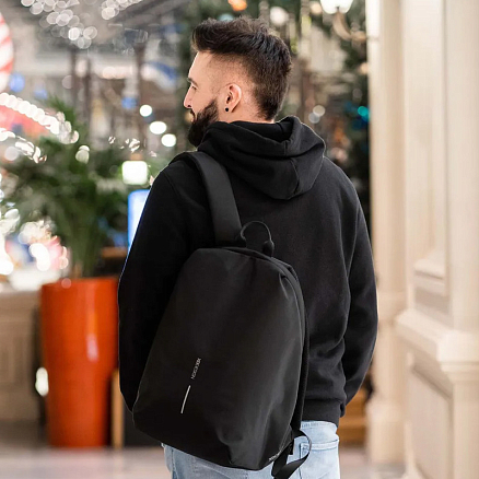 Рюкзак XD Design Bobby Soft с отделением для ноутбука до 15,6 дюйма и USB портом антивор черный