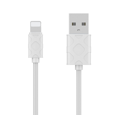 Кабель USB - Lightning для зарядки iPhone 1 м 2.1А Baseus Yaven белый