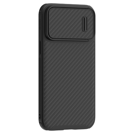 Чехол для iPhone 13, 14 гибридный Nillkin Synthetic Fiber S MagSafe черный
