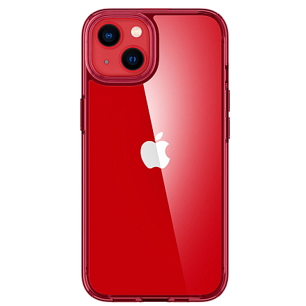 Чехол для iPhone 13 mini гибридный Spigen SGP Ultra Hybrid прозрачно-красный