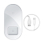 Беспроводная зарядка 2-в-1 для телефона и AirPods Baseus Simple (быстрая зарядка) белая