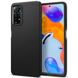 Чехол для Xiaomi Redmi Note 11 Pro, 11 Pro 5G гелевый Spigen Liquid Air матовый черный