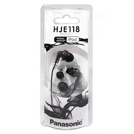 Наушники Panasonic RP-HJE118 вакуумные черные