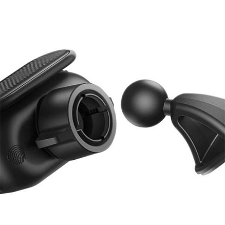 Держатель автомобильный на приборную панель с сервоприводом на солнечной батарее Baseus SUGP010001 Steel Cannon Pro черный