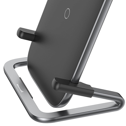 Беспроводная зарядка для телефона 15W Baseus Rib (быстрая зарядка) черная