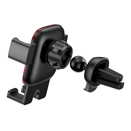 Держатель автомобильный в решетку обдува с гравитационным зажимом Baseus Cube красный