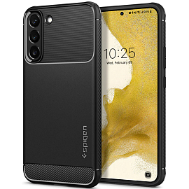 Чехол для Samsung Galaxy S22 гелевый Spigen Rugged Armor черный
