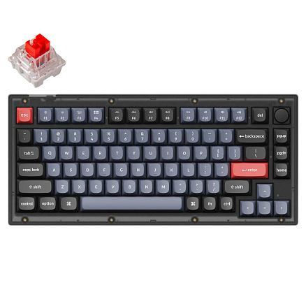 Клавиатура Keychron V1 RGB (Keychron K Pro Red) механическая с подсветкой игровая черная