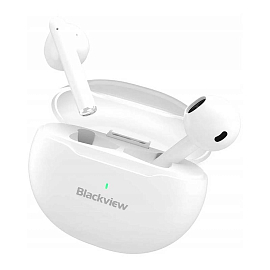 Наушники TWS беспроводные Blackview AirBuds 6 вкладыши с микрофоном белые