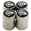 Колпачки на ниппель автомобильные Dunlop D-41775 4 шт. серебристые