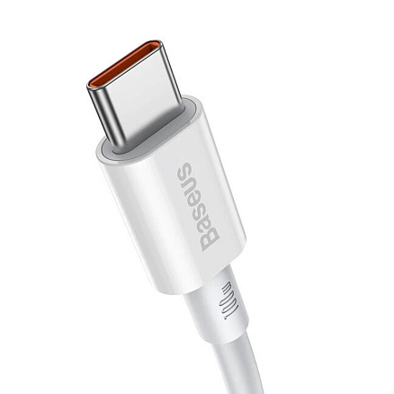 Кабель Baseus Explorer Series Fast Charging Cable Auto Power-Off For Overheating 100W USB Type-C - USB Type-C (1 м, белый)