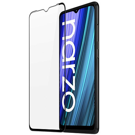 Защитное стекло для Realme Narzo 50A на весь экран противоударное Dux Ducis 9D черное
