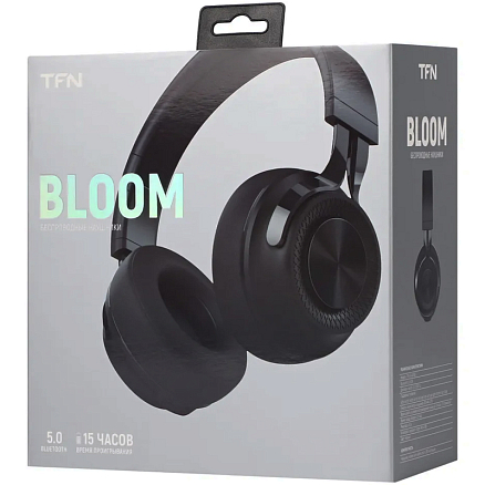Наушники беспроводные TFN Bloom полноразмерные с микрофоном черные