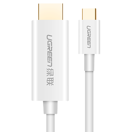 Кабель Type-C - HDMI (папа - папа) длина 1,5 м 4K 60Hz Ugreen MM121 белый