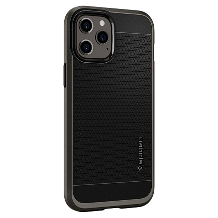 Чехол для iPhone 12 Pro Max гибридный Spigen Neo Hybrid черно-серый
