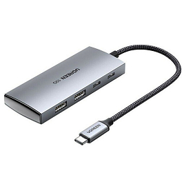 Хаб (разветвитель) Type-C - 2 х USB 3.1, 2 x Type-C Ugreen CM480-30758 серый