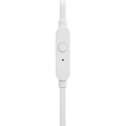 Наушники JBL Tune 160 вакуумные с микрофоном, пультом и плоским проводом белые