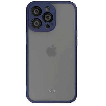 Чехол для iPhone 13 Pro гибридный VLP Matte Case матовый прозрачно-синий