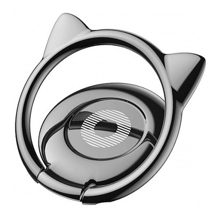 Держатель для телефона на палец Baseus Cat черный