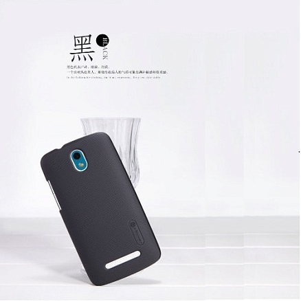 Чехол для HTC Desire 500 пластиковый тонкий Nillkin Super Frosted черный