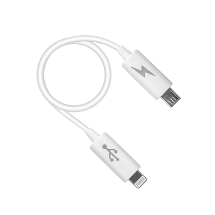 Кабель Lightning - MicroUSB для зарядки Apple от устройств с MicroUSB и передачи данных Forever