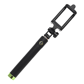 Монопод (палка для селфи) Bluetooth с кнопкой Dispho Double Color черно-зеленый