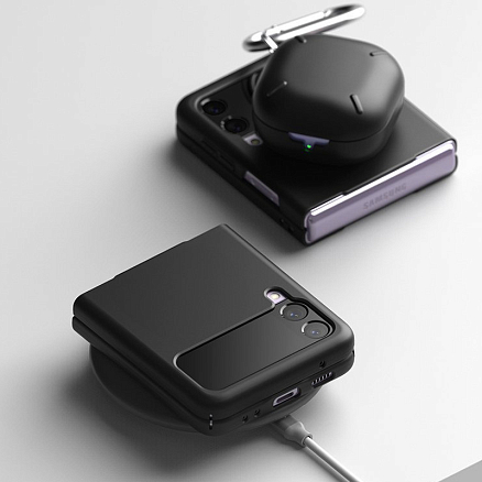 Чехол для Samsung Galaxy Z Flip 3 ультратонкий пластиковый Ringke Slim черный