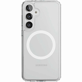 Чехол для Samsung Galaxy S24 FE гибридный VLP LITE Air MagSafe прозрачный