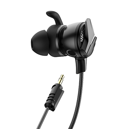 Наушники Baseus Gamo С15 в разъем Type-C вакуумные с микрофоном игровые черные