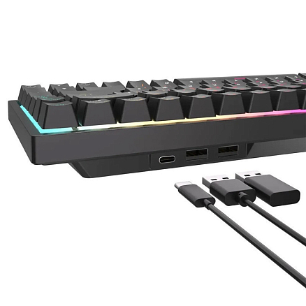 Клавиатура беспроводная Bluetooth Royal Kludge RK84 RK Red механическая с подсветкой игровая черная