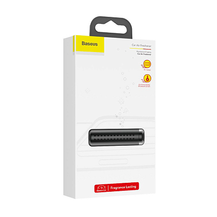 Ароматизатор автомобильный в решетку обдува Baseus Chubby черный