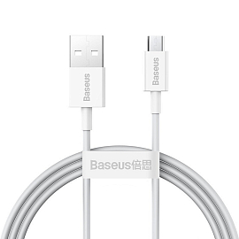 Кабель USB - MicroUSB для зарядки 1 м 2А Baseus Superior CAMYS-02 (быстрая зарядка) белый