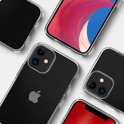 Чехол для iPhone 12 Mini гелевый ультратонкий Spigen Liquid Crystal прозрачный