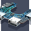 USB 2.0 HUB (разветвитель) на 4 порта Baseus Fully folded с питанием MicroUSB черный