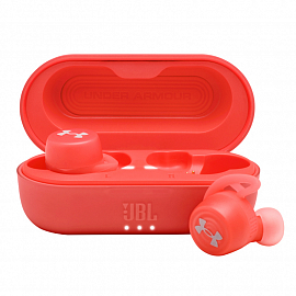 Наушники TWS беспроводные JBL UA Streak вакуумные с микрофоном для спорта красные