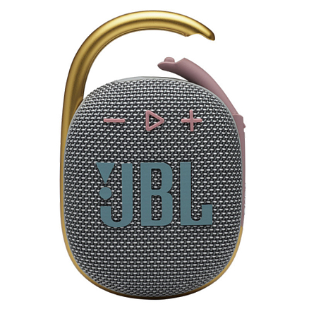 Портативная колонка JBL Clip 4 с защитой от воды серая