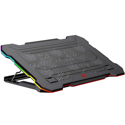 Подставка для ноутбука до 17 дюймов охлаждающая с RGB подсветкой Havit F2071 черная