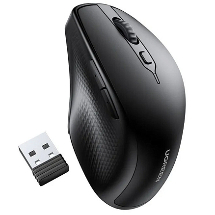 Мышь беспроводная оптическая Ugreen MU101 5 кнопок 4000 dpi черная