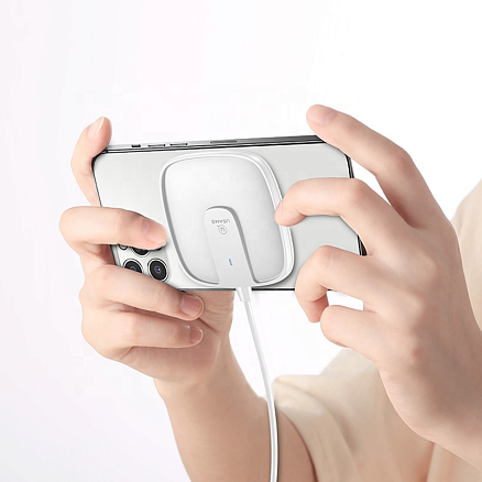 Беспроводная магнитная зарядка MagSafe для iPhone 15W Usams US-CD153 белая