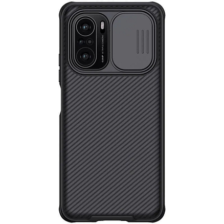 Чехол для Xiaomi Poco F3, Mi 11i гибридный Nillkin CamShield Pro черный