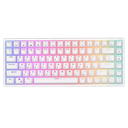 Клавиатура беспроводная Bluetooth Royal Kludge RK84 RK Red механическая с подсветкой игровая белая