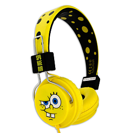 Наушники для подростков OTL накладные складные Губка Боб